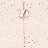 6 Cannucce Carta 50 Anni 20 cm