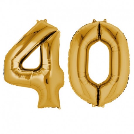 Set Palloni 40 Anni Oro 90 cm