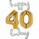 Set Palloni 40 anni Argento Oro