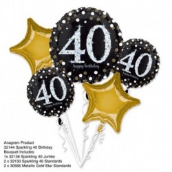 5 Palloni Bouquet Birthday 40 Anni