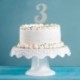 Deco Torta Numero 3 Argento 15 cm