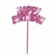 Deco Torta Happy Birthday Rosa 20x13 cm