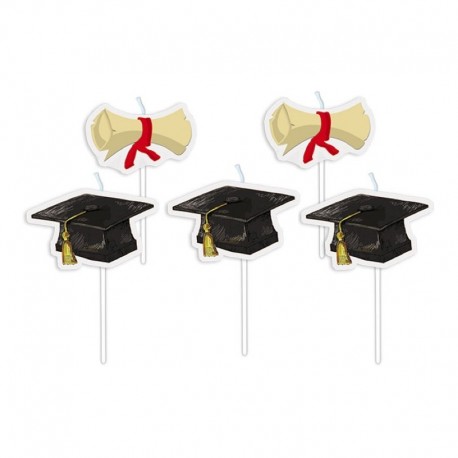 5 candeline Picks Laurea 8 cm