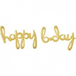 Pallone Happy B-Day Oro 190x68 cm