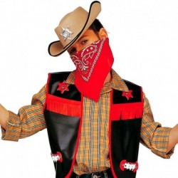 Gilet Nero Cowboy Bambino