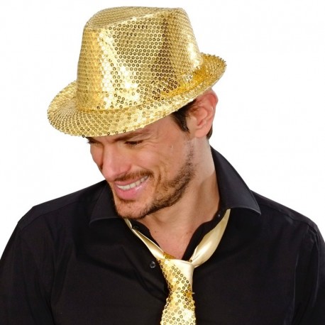 Cappello Borsalino Paillettes Oro