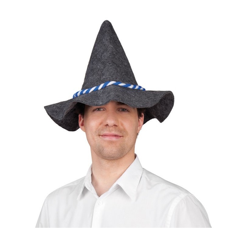 com-four® 3x Cappello tradizionale in feltro per Oktoberfest o Carnevale,  cappello tradizionale in feltro con cordino blu/bianco - seppelhut (03  pezzi