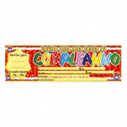 20 Inviti Blocchetto Compleanno