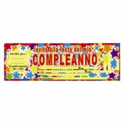 20 Inviti Blocchetto Compleanno