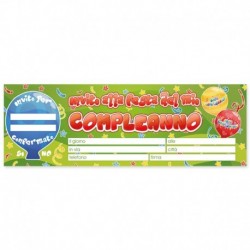 20 Inviti Blocchetto Compleanno