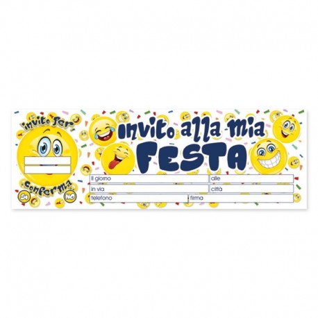 20 Inviti Blocchetto Smile