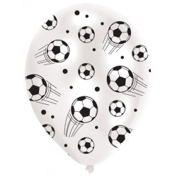 6 Palloncini Lattice Calcio 24 cm