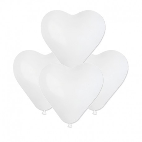Palloncini Cuore Bianchi 15 cm