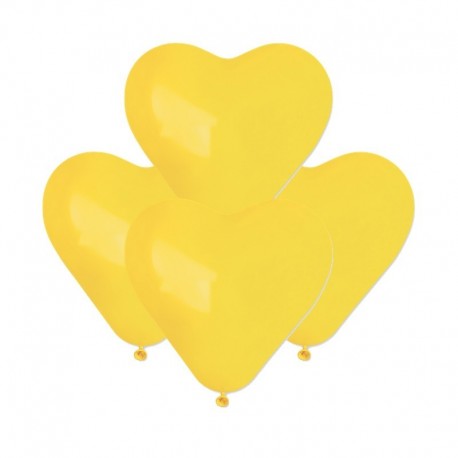 Palloncini Cuore Gialli 15 cm