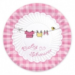 10 Piatti Carta Baby Shower Girl 18 cm