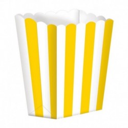 5 Contenitori Popcorn Gialli 9x13 cm