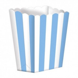 5 Contenitori Popcorn Azzurri 9x13 cm