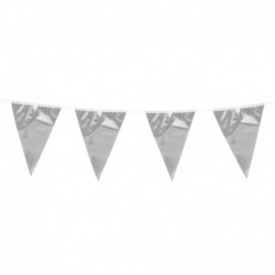 Festone Bandierine Argento Metal 10 mt