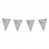 Festone Bandierine Argento Metal 10 mt