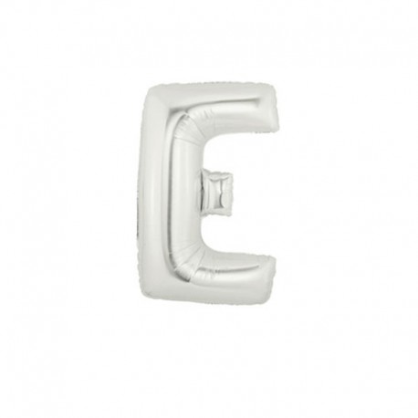 Pallone Lettera E Argento 20 cm