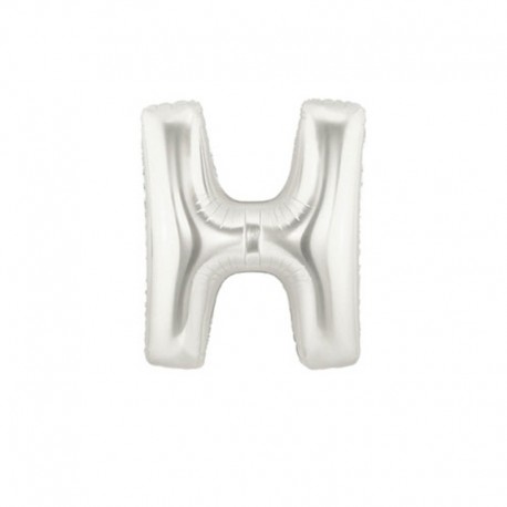 Pallone Lettera H Argento 20 cm