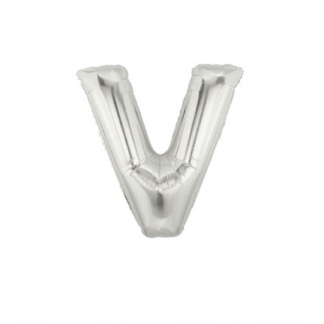 Pallone Lettera V Argento 20 cm