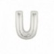 Pallone Lettera U Argento 20 cm