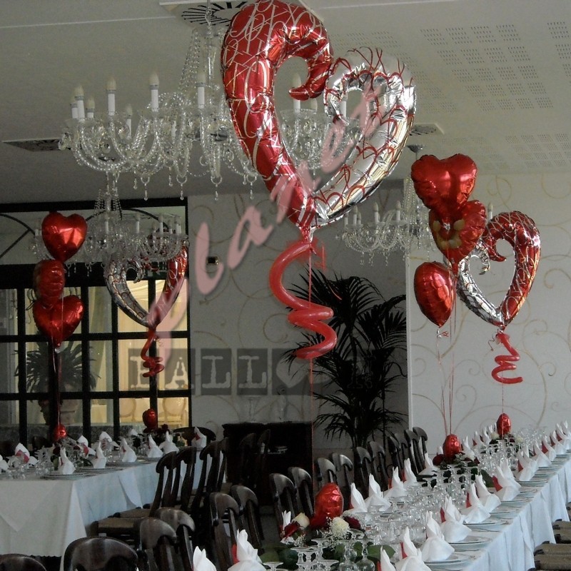 Festoni Decorativi San Valentino Cuori Rosso 60cm