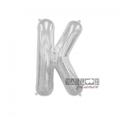 Pallone Lettera K Argento 40 cm