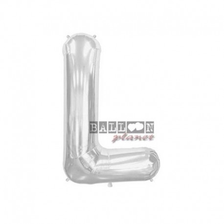 Pallone Lettera L Argento 40 cm