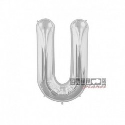 Pallone Lettera U Argento 40 cm