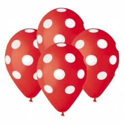 Palloncini Pois Rossi 30 cm