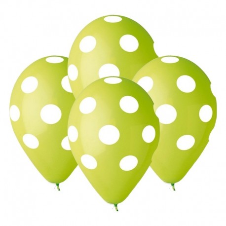 Palloncini Pois Verdi 30 cm