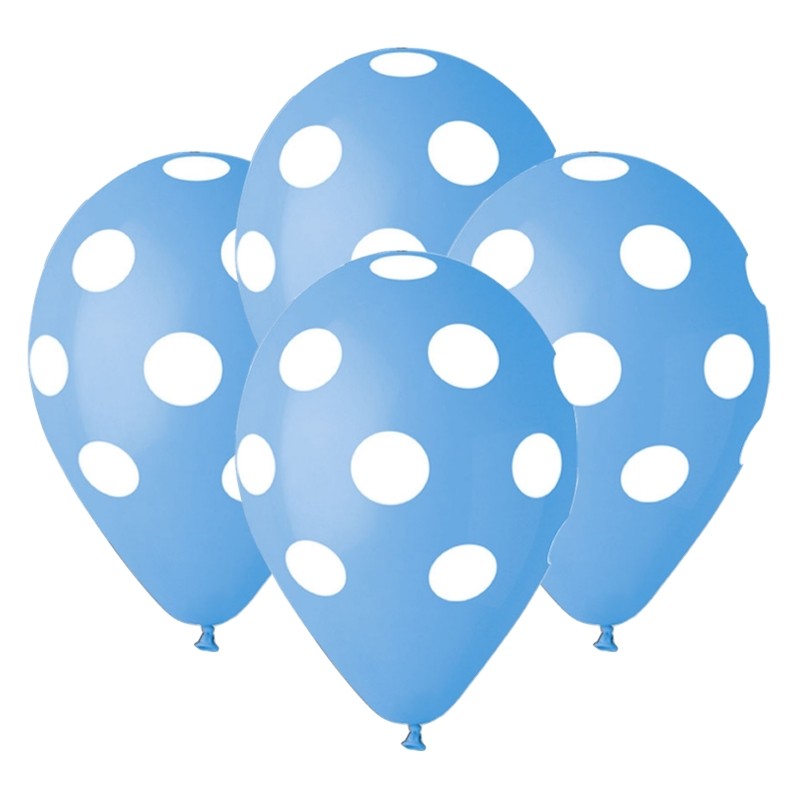 Palloncini Pois Azzurri 30 cm - Balloon Planet