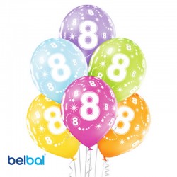 Palloncini Ottavo Compleanno 30 cm