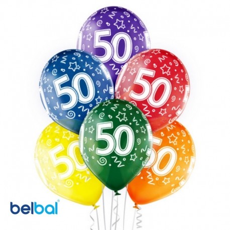 Biglietto Auguri Compleanno 50 Anni - Balloon Planet