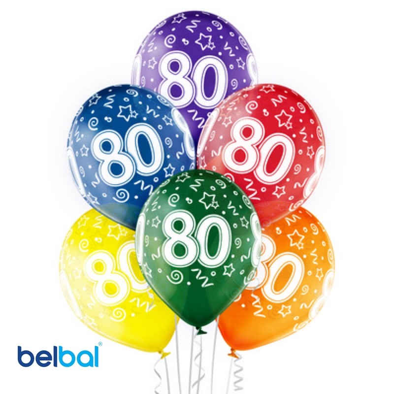Palloncini 80 Anni Compleanno 30 cm - Balloon Planet