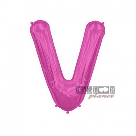 Pallone Lettera V Fucsia 40 cm