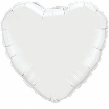 Pallone Cuore Jumbo Bianco 80 cm