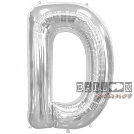 Pallone Lettera D Argento 90 cm