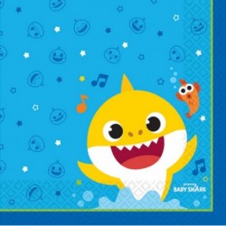 20 Tovaglioli Carta Baby Shark 33x33 cm