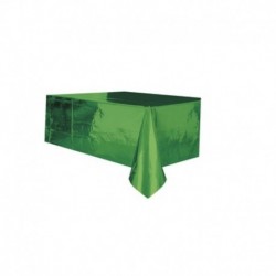 Tovaglia Plastica Verde Metallizzato 137x274 cm 