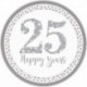 8 Piatti Tondi Carta 25° Anniversario 23 cm