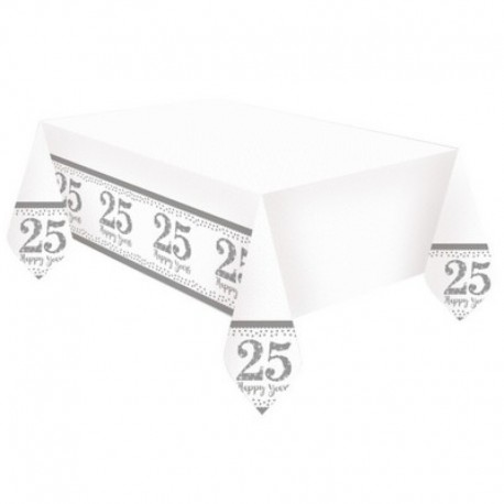 Tovaglia Plastica 25° Anniversario 180x120 cm