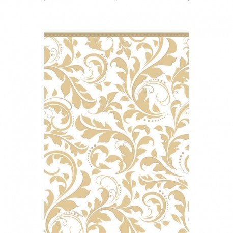 Tovaglia Plastica Damascata Oro 137x274 cm