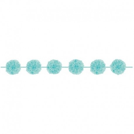 2 Ghirlande Fluffy Turchese 360 cm