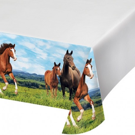Tovaglia Plastica Cavalli 137x259 cm