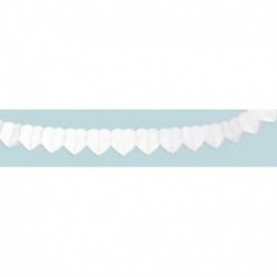 Festone Ghirlanda Cuori Bianchi 600 cm