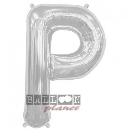 Pallone Lettera P Argento 90 cm