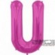 Pallone Lettera U Fucsia 90 cm